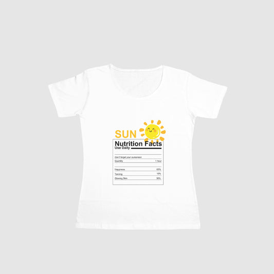 Female Round Neck Half Sleeve Sun Tshirt